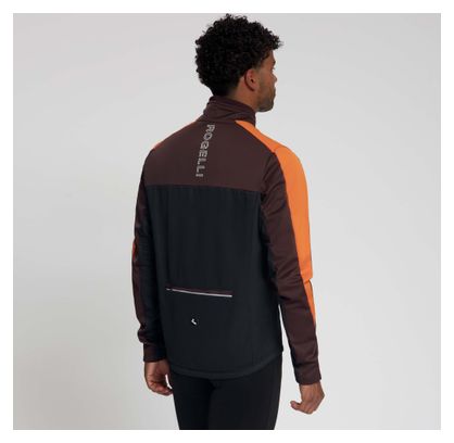 Veste Vélo Rogelli Freeze Homme Noir/Bordeaux/Orange