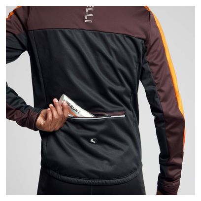Veste Vélo Rogelli Freeze Homme Noir/Bordeaux/Orange