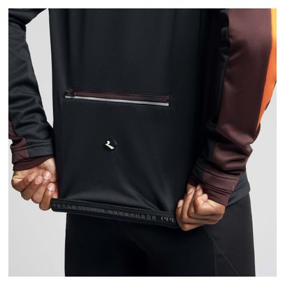 Veste Vélo Rogelli Freeze Homme Noir/Bordeaux/Orange