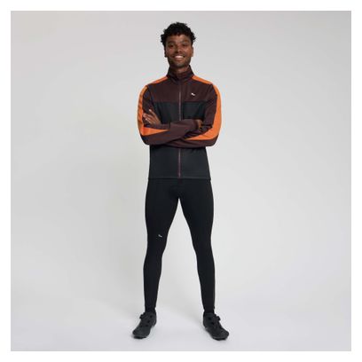 Veste Vélo Rogelli Freeze Homme Noir/Bordeaux/Orange