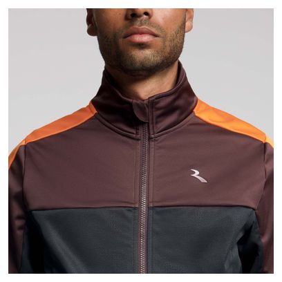 Veste Vélo Rogelli Freeze Homme Noir/Bordeaux/Orange