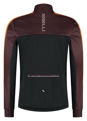 Veste Vélo Rogelli Freeze Homme Noir/Bordeaux/Orange