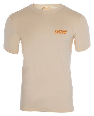 Rubb'r Cycling Beige T-shirt met korte mouwen