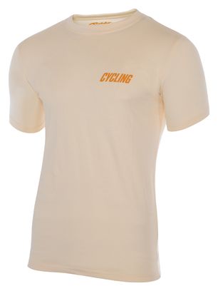 Rubb'r Cycling Beige T-shirt met korte mouwen