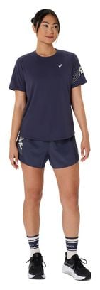 Asics Icon Kurzarm Trikot Blau Damen