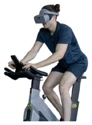 Fit Immersion Casque de réalité virtuelle PRO-2X : Kit d'entrainement vélo intérieur (Cyclisme) VR Autonome (sans téléphone)