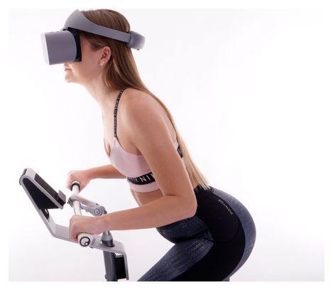 Fit Immersion Casque de réalité virtuelle PRO-2X : Kit d'entrainement vélo intérieur (Cyclisme) VR Autonome (sans téléphone)