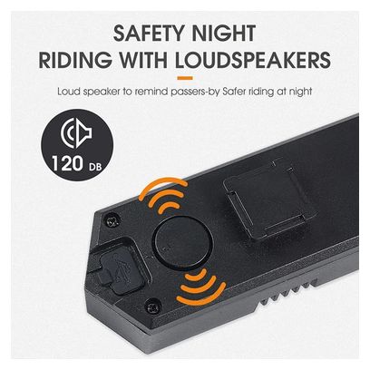 Feu arrière de vélo LED  avertisseur sonore de vélo clignotant avec télécommande