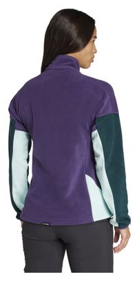 Adidas Terrex Multi Climawarm Pile 1/2 Zip Donna Viola/Verde