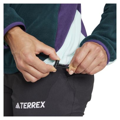 Adidas Terrex Multi Climawarm Pile 1/2 Zip Donna Viola/Verde