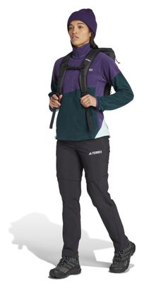 Adidas Terrex Multi Climawarm Pile 1/2 Zip Donna Viola/Verde