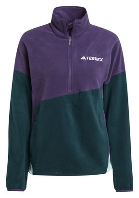 Adidas Terrex Multi Climawarm Pile 1/2 Zip Donna Viola/Verde