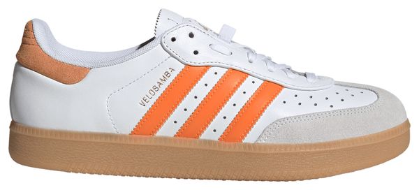 adidas Velosamba Leather Cycling Shoes, White/Orange, Unisex