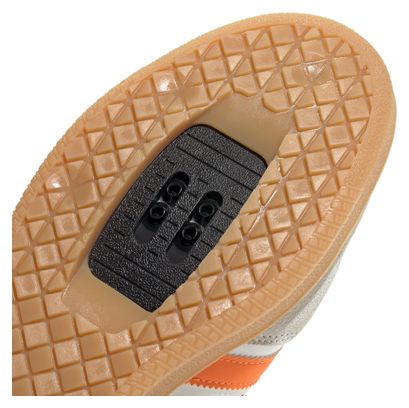 adidas Velosamba Leather Cycling Shoes, White/Orange, Unisex