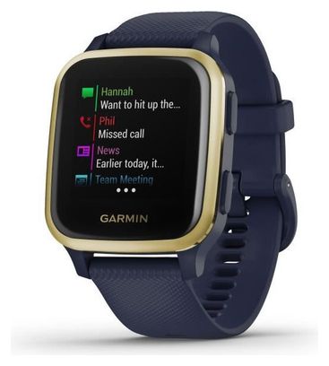 Montre connectée GARMIN Venu Sq Edition Musique - Captain Blue/Light Gold - Montre GPS de sport connectée santé et bien-être
