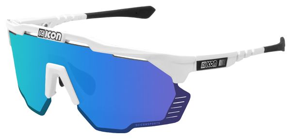 Scicon Sports Aeroshade Kunken Lunettes De Soleil De Performance Sportive (Multimirror Bleu Scnpp/Luminosité Blanche)