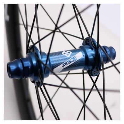 Parde ruedas  Pride Gravity/ControlUD de carbono brillante 28H buje azul