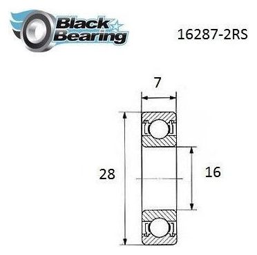 Roulement B3 - BLACKBEARING - 16287-2rs