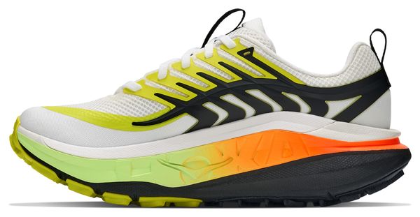 Chaussures Trail Hoka Stinson 8 Blanc/Jaune Femme