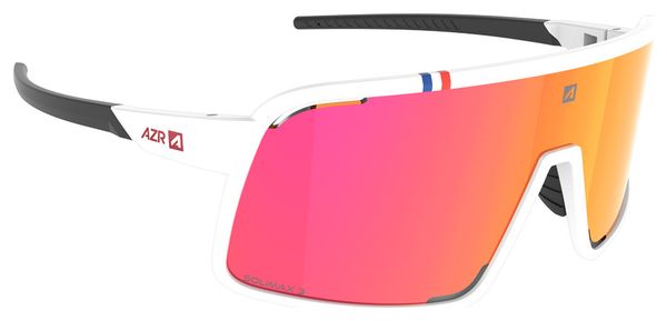Set occhiali AZR Target RX bianco/rosa + lenti trasparenti