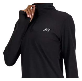 New Balance Sport Essentials Black Women's 1/2 Zip Top