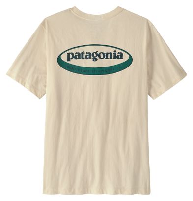 T-Shirt Manches Courtes Patagonia '95 Oval Logo Beige Homme