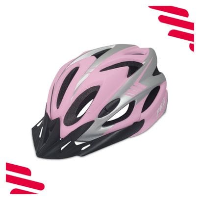 Casque de vélo homme/femme rose et gris