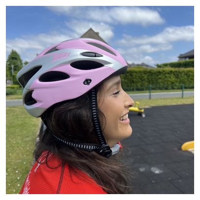 Casque de vélo homme/femme rose et gris