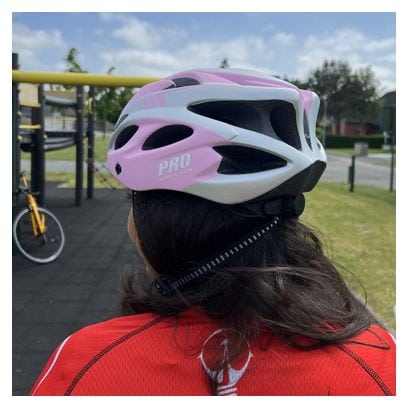 Casque de vélo homme/femme rose et gris