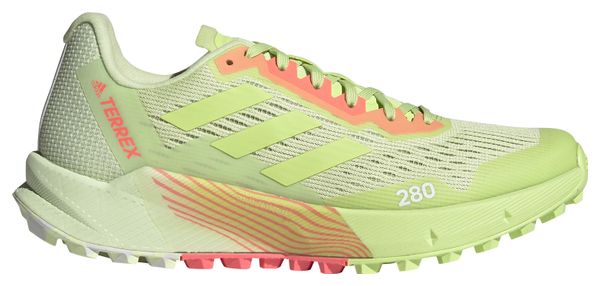 Wiederaufbereitetes Produkt - Damen Adidas Terrex Agravic Flow 2 Gelb Rot Trail Running Schuhe