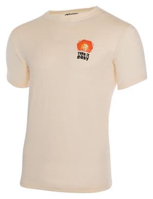 Rubb'r Take it Easy Beige T-shirt met korte mouwen