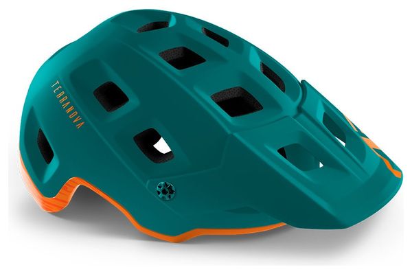 Casco Met Terranova All-moutain Gloosy Verde Naranja 2021