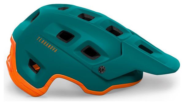 Casco Met Terranova All-moutain Gloosy Verde Naranja 2021