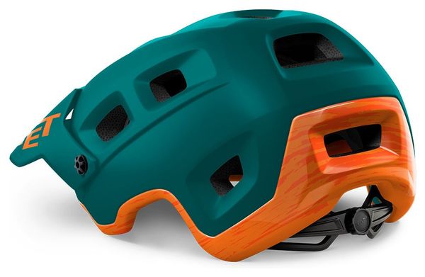 Casco Met Terranova All-moutain Gloosy Verde Naranja 2021