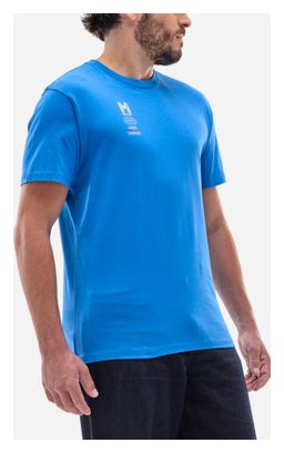 Heren Blauw Millet Compagnie des Guides Chamonix Korte Mouw T-shirt