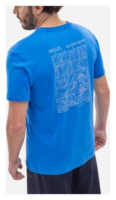 Heren Blauw Millet Compagnie des Guides Chamonix Korte Mouw T-shirt