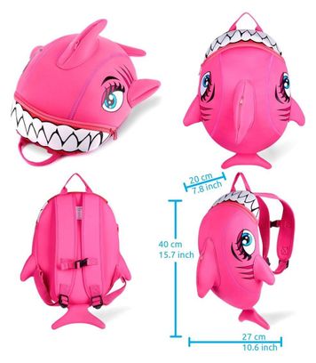 Sac à dos pour enfants | Requin Rose | Crazy Safety | Testé et certifié