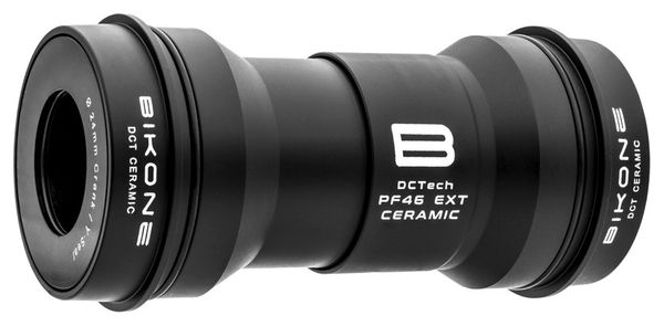 Eje de pedalier externo Bikone DCTech PF46 (PF30) de cerámica para Shimano, negro