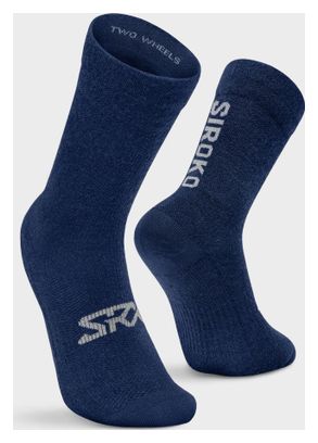 Chaussettes vélo avec laine mérinos Cyclisme Homme et Femme SRX Arctic Bleu