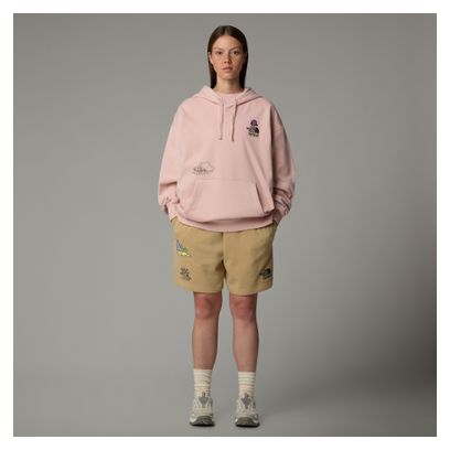 Sweat à Capuche Unisexe Oversize The North Face Mountain Cleanup Rose