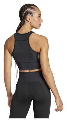 Adidas Performance Adizero Crop Nero Donna 1/2 Zip Crop Top