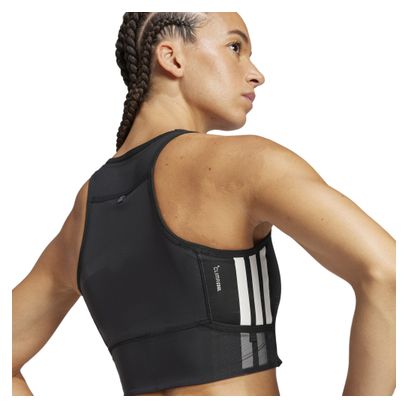 Adidas Performance Adizero Crop Nero Donna 1/2 Zip Crop Top