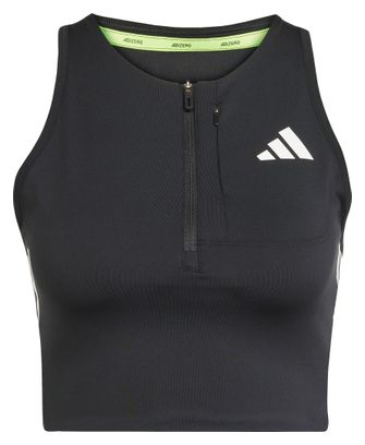 Adidas Performance Adizero Crop Nero Donna 1/2 Zip Crop Top