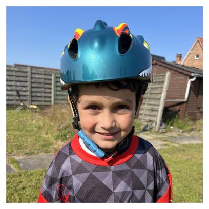 Casque De Vélo Pour Enfants - Vert - Dino XS 46/51cm