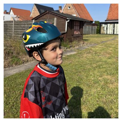 Casque De Vélo Pour Enfants - Vert - Dino XS 46/51cm