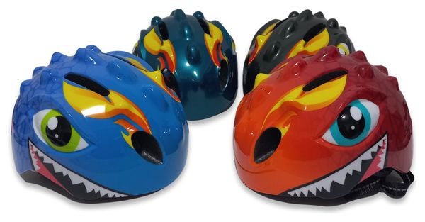 Casque De Vélo Pour Enfants - Vert - Dino XS 46/51cm