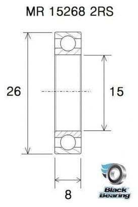 Roulement B3 - BLACKBEARING - 15268 2rs