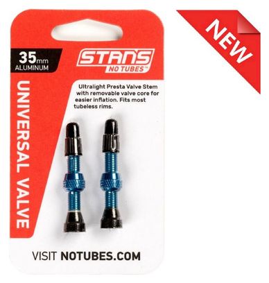 Tubeless Valve Presta 35mm Aluminium bleu 2Uds.