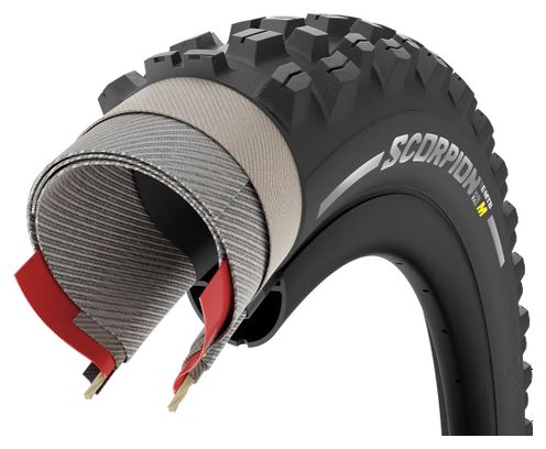 Pneu Pirelli Scorpion E-MTB M 29'' Tubeless Ready HyperWall SmartGrip Gravity Flancs Marron