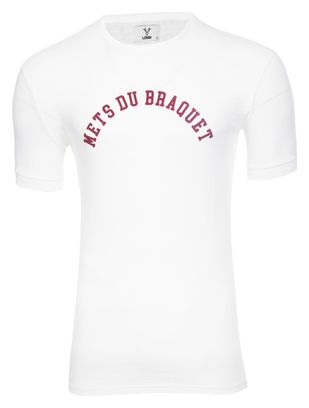 Camiseta LeBram Mets du Braquet Marshmallow manga corta blanca